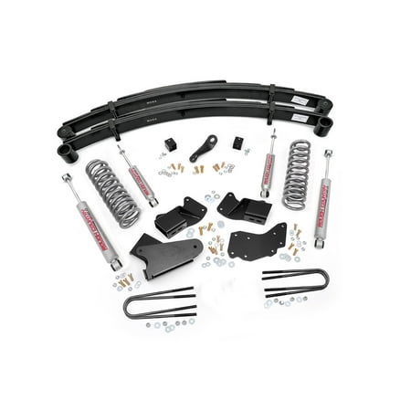 Bronco 4wd Front Lift - Rough Country - 485.20 - 4-inch Suspension Lift System w/ Premium N2.0 Shocks for Ford: 84-90 Bronco II 4WD