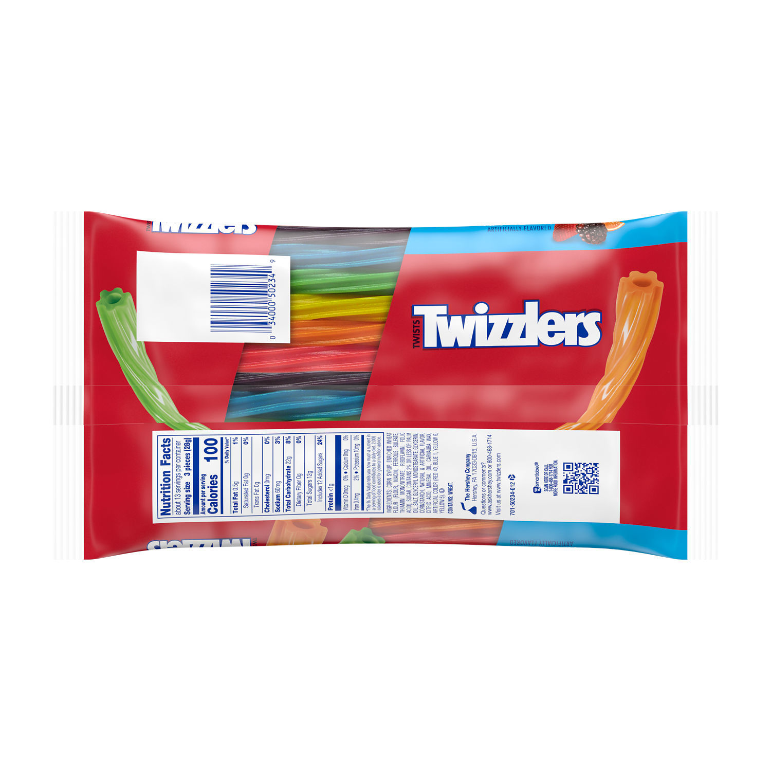 Twizzlers Twists Rainbow Flavored Licorice Style Candy, Bag 12.4 oz - image 2 of 8