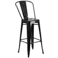 thumbnail image 5 of Emma + Oliver Commercial 24" Round Black Metal Indoor-Outdoor Bar Table Set-2 Cafe Stools, 5 of 5