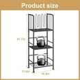 thumbnail image 3 of Towel Rack Free Standing 3-Tier M-Shaped Detachable Dividers, Durable Metal Holder, Pool Towel Rack, Space-Saving Towel Storage Organizer, Modern Bath Towel Shelf for Home, Poolside, Black, 3 of 16
