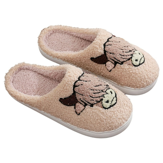 Leozcaa Pantoufles Mignonnes à Motif Animal pour Femmes Intérieur Extérieur en Mousse à Mémoire Pantoufle de Maison Douce Chaude Confortable Duveteuse Chaussures