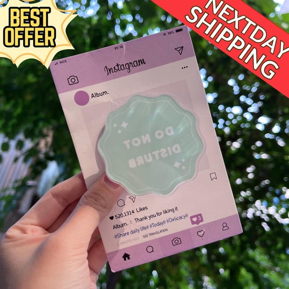 Do Not Disturb Magnetic : Cute Mint Green Phone Grip, Magsafe Phone Holder, Perfect Gift for Introverts H8