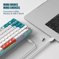 thumbnail image 4 of XVX M84 RGB Backlit Wireless Gaming Keyboard, Coral Sea, 4 of 7