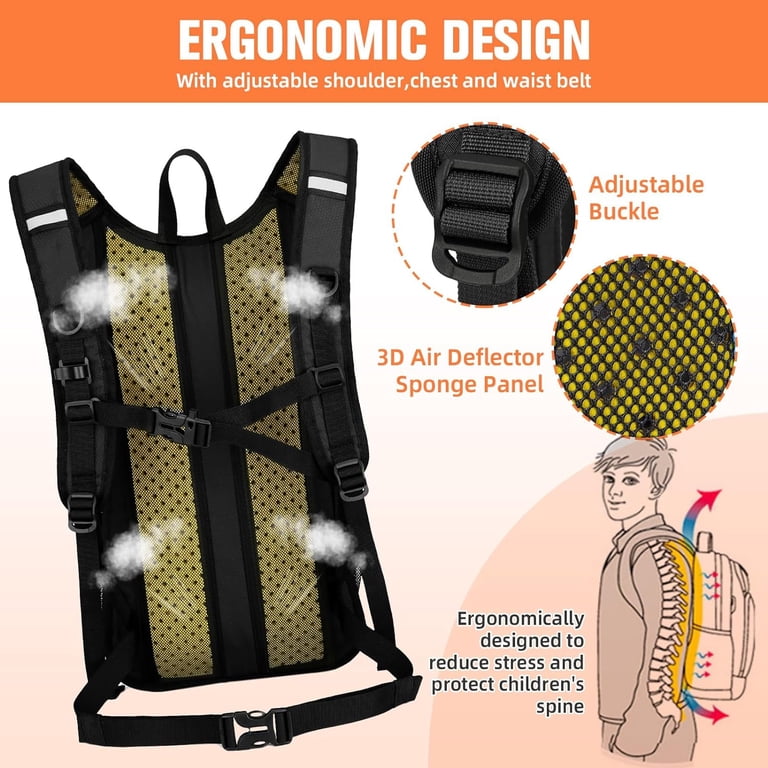 20L Hiking Backpack, Small Hydration Backpack, Waterproof Camping Backpack  8-12, No Water Bladder - Walmart.com