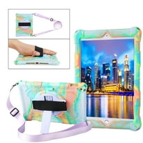 Universal Case Compatible with iPad 10.2 (8th/7th Generation) /iPad Air (3rd Generation) /iPad Pro (10.5 Inch) - Drop Proof Shockproof Case with Hand Strap Kickstand Protective Cover (02 Colorful B)