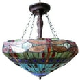 thumbnail image 2 of SCARLET Tiffany-style 3 Light Dragonfly Inverted Ceiling Pendant 24" Shade, 2 of 2