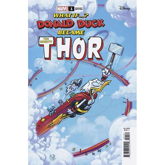Marvel And Disney: What If ? Donald Duck Became Thor #1D VF ; Marvel Comic Book