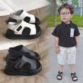 thumbnail image 3 of Sandalias para niños de verano para hombres de 1 a 5 años, sandalias de playa de cuero antideslizantes con suela suave para niños y bebés, 3 of 6