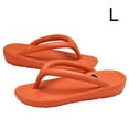 thumbnail image 1 of 1 Pair Open Toe Flip Flop Women Beach Pool Party Casual Slippers Non-slip PVC Flat Sandals, 1 of 9