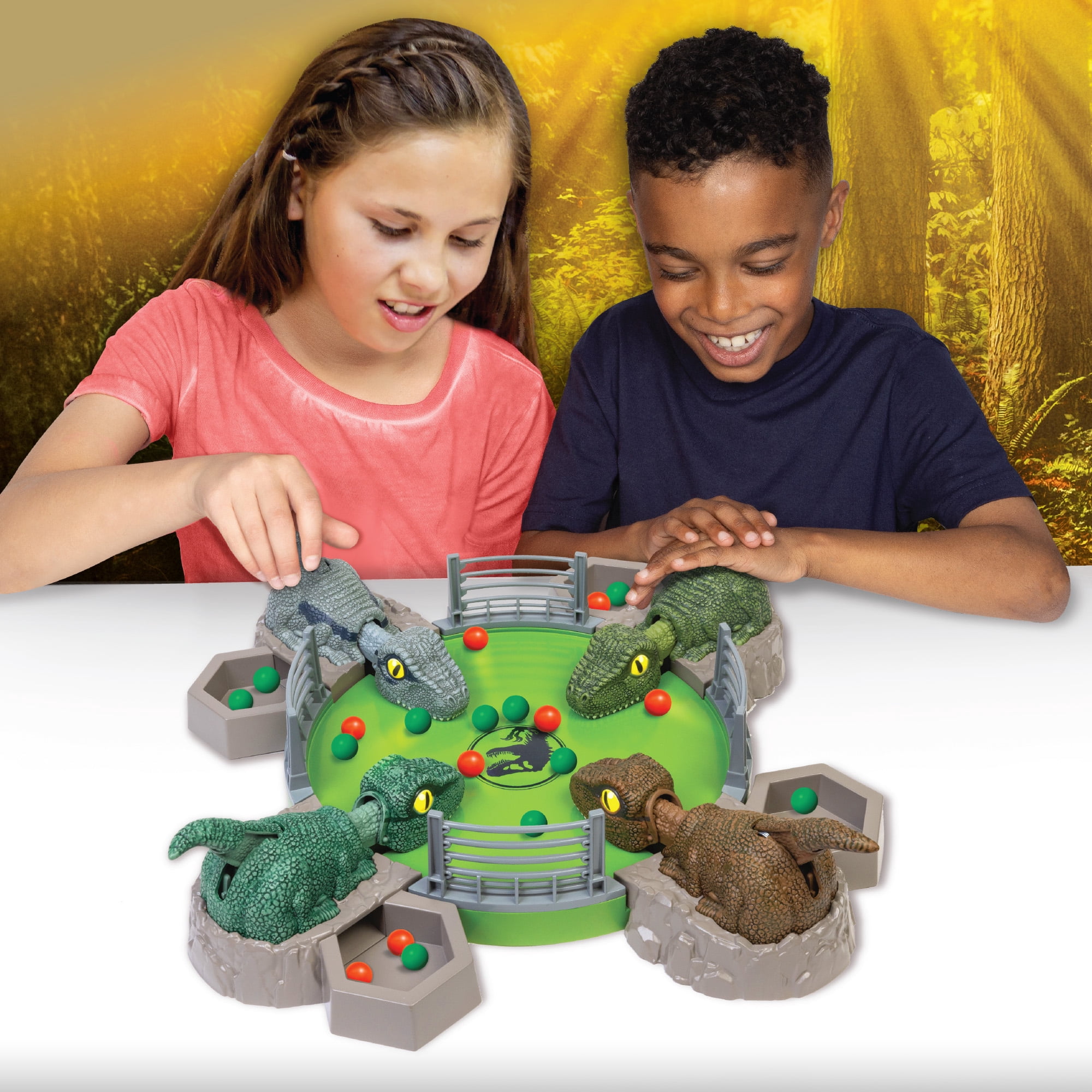 Jurassic World Ravenous Raptors, Dinosaur Family Game for Ages 4 and up; for 2 to 4 Players