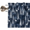 thumbnail image 5 of Navy Blue Christmas Tier Curtains 24 Inch Length for Small Windows, Farmhouse Curtains & Drapes, Xmas Tree Elk Christmas Rod Pocket Window Curtains for Bedroom, 27.5" x 24", 2 Panels, 5 of 5