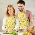 thumbnail image 3 of Yellow Lemon Fruit Dots LightYellow Pattern Apron-Garden Aprons for Women with Pockets-Cotton Linen Waterproof Kitchen Cooking Gardening Aprons Adjustable for Kitchen,Cooking,BBQ and Salon 33x27 Inch, 3 of 7
