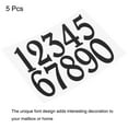 thumbnail image 3 of Uxcell Reflective Mailbox Numbers Sticker 0 - 9 Vinyl Self-Adhesive Door Sticker for Mailbox, Window, Door Black 5 Set, 3 of 4