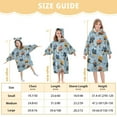 thumbnail image 4 of FORMRS Wearable Blanket Hoodie with Sleeves for Kids Cozy Flannel Sweatshirt, Cartoon Hockey Pattern, 4 of 7