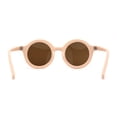 thumbnail image 4 of Kids Child Size Thick Plastic Round Circle Lens Retro Sunglasses Beige Brown, 4 of 4