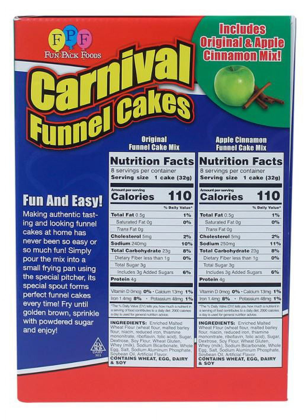 Fun Pack Foods, Carnival Funnel Cake Pitcher & Mix