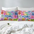 thumbnail image 3 of Erosebridal Housse de Couette Florale Rétro Simple pour Filles, Ensembles de Literie à Imprimé Flower Power Taille Simple, Rose 2 Pcs (Sans Couette), 3 of 7