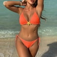 thumbnail image 3 of Efsteb Trendy Bikini Sets for Women Women Two Piece Swimsuit String Bikini Set 2 Piece Swimsuits Fashion Beach Bathing Suit (Orange,L), 3 of 8
