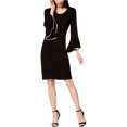 thumbnail image 1 of Calvin Klein Womens Bell-Sleeve Sweater Dress, Negro, PM Calvin Klein Suéter, 1 of 1
