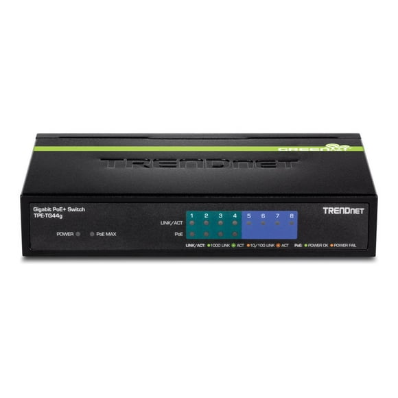 TRENDnet TPE TG44g 8-Port PoE+ Switch, TAA Compliant