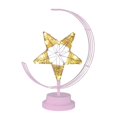 thumbnail image 1 of Lámpara de escritorio LED romántica en forma de estrella, con alimentación a pilas o USB, ideal para sala de estar u oficina. batería rosa 3x AA, 1 of 9