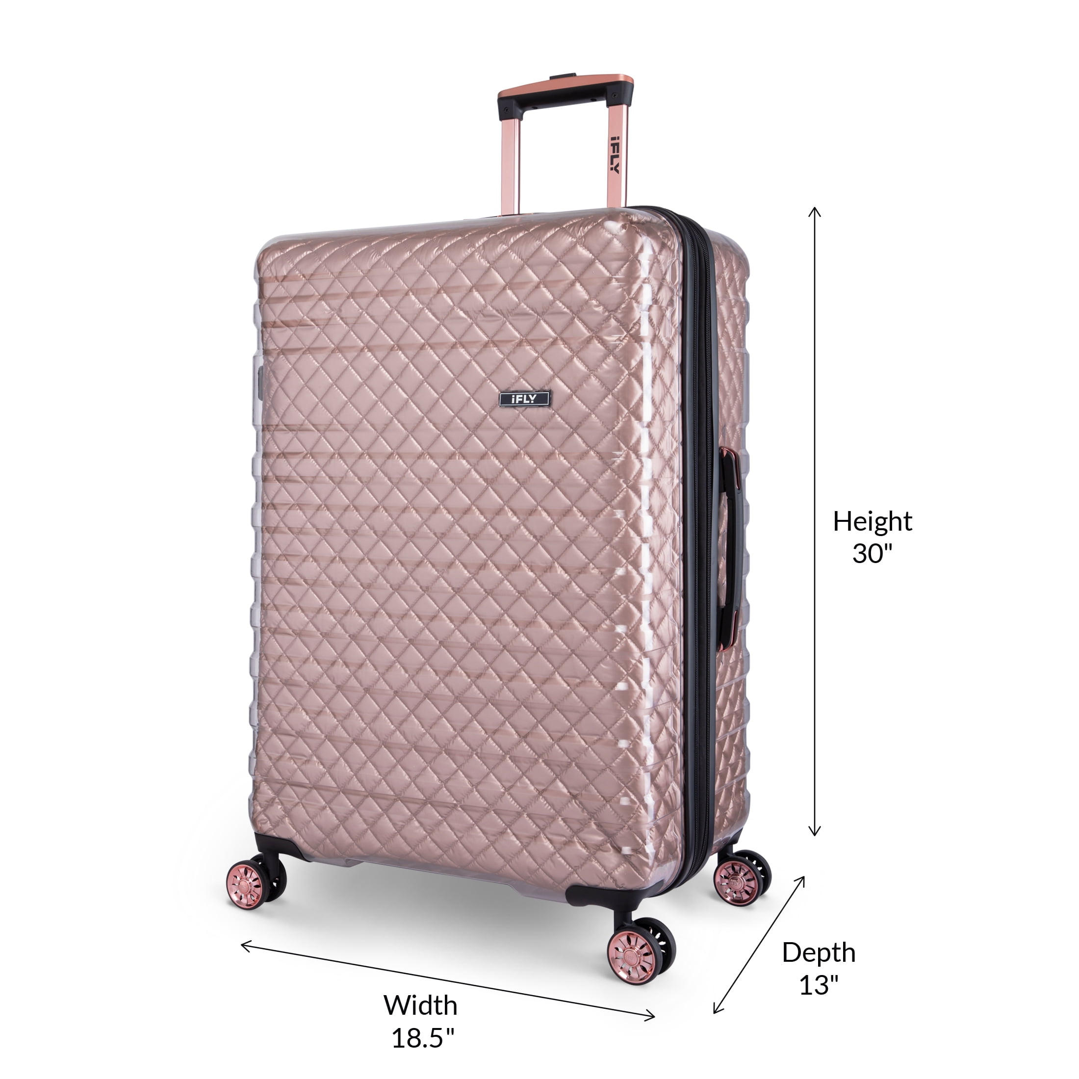 IFLY Hardside Spectre Versus Clear Luggage 28 Checked Luggage, Silver 