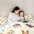 thumbnail image 5 of Homewish Puppy Dog Bedding Comforter Set,Pet Corgi Twin Comforter Sets,Beige Brown Bedding Set For Boys Kids,Super Cozy Room Decor Reversible,2-Piece, 5 of 8