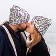 thumbnail image 5 of Kdxio Lavender Flowers Winter Beanie for Men Women Beanie Knit Hat Cuffed Cap Beanie Knit Chunky Snow Cap, 5 of 6