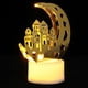 thumbnail image 1 of Decorative Lamp Ramadan Party Eid LED Candle Lamp Castle Shape Golden Iron Plastic for Home Decoration 1Set, 1 of 4