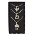 thumbnail image 3 of Deck Your Neck with This Iced Out Selection of Layered Hip Hop Word Pendents on Twisted Rope Chains. Elevate Your Look - Shout Out Your Vibe! - GJM Neck 293 GOLD, 3 of 4