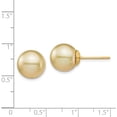 thumbnail image 3 of 14K Yellow Gold 10-11mm Golden Round Saltwater Cultured South Sea Pearl Post Earrings Made In Canada xf743e, 3 of 5