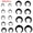 Black-18pcs, variant on QQTDFG 8/18Pcs Acrylic Nose Rings C Shape Buffalo Septum Piercing Ear Stretching Kit-Pink-18pcs-14g (1.6 mm)-00g (10.0 mm)