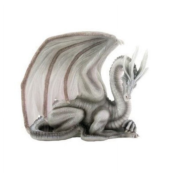 wise old white dragon collectible serpent drake figurine statue model