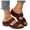Coffee, variant on Wedge Sandals for Women 2025 Fashion Boho Slip on Slippers Casual Platform Slides Shoes