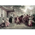 thumbnail image 2 of Ferris, Jean Leon Gerome 24x18 White Modern Wood Framed Museum Art Print Titled - News of Yorktown Brought To Washingtons Mother, 2 of 4