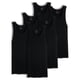 thumbnail image 1 of Packs Económicos de Camiseta sin Mangas y Camiseta Interior de Canalé 100% Algodón para Hombre en Blanco y Negro (M, Paquete de 6 Negros), 1 of 1