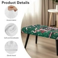 thumbnail image 7 of POLERO Candy Cane Heart Print Bench Covers Slipcover Happy New Year Stretch Bench Cushion Cover with Elastic Band Rectangle Chair Cover for Home Patio, Living Room, 7 of 7