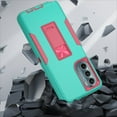 thumbnail image 3 of NIFFPD Moto G Stylus 5G 2022 Case Heavy Duty Shockproof Phone Case for Motorola Moto G Stylus 5G 2022 Support Car Mount Green&Rose Red, 3 of 6
