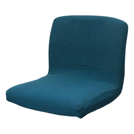 Bar Chairs Slipcover Removable Washable Stool Protectors Short Back Slipcover dirty for Dinning Room Hotel Office Blue