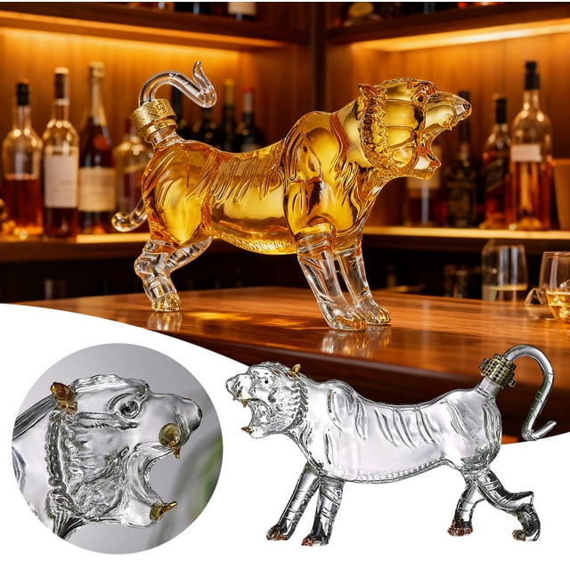 BKRE Verre Infuseur en Forme de Tigre Exquis avec Élégant pour Aération et Présentation de Whisky Vin