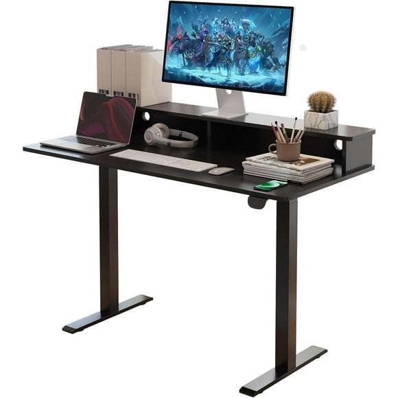 45" 2 Drawers Adjustable Height Desk Office Electric Standing Desk