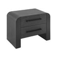 thumbnail image 3 of Christopher Knight Home 2-Drawer Nightstand, Modern Bedside Table with Metal Handles and Storage, Black, 3 of 12