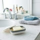 thumbnail image 2 of Soporte de baño portátil para viajes, jabonera impermeable blanca con tapa de drenaje, 2 of 5