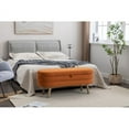 thumbnail image 3 of Yesfashion 44.8" Ottoman Bench, End Of Bed Storage Bench with Built-in Storage Space, Solid Wood Leg, Velvet Entryway Storage Bench for Living Room, Bedroom, 3 of 6