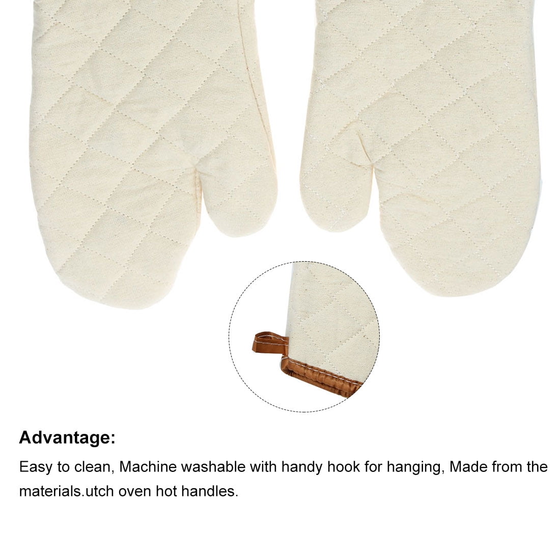 Unique Bargains Kitchen Bakery Heat Hot Resistance Microwave Barbeque Baking Oven Mitts Gloves Pair