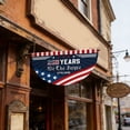 thumbnail image 5 of 4th of July Flag Banner 250 Years We The People 1776-2026 Patriotic Bunting Half Fan Porch Garland Decoration Red White Blue Memorial Flag with Stars and Stripes for Independence Day Memorial Day, 5 of 7
