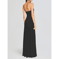 thumbnail image 7 of Raccmtaty Women Summer Long Evening Dress Sleeveless Off Shoulder Side Split Mesh Patchwork Tube Top Dress, 7 of 7