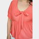 thumbnail image 3 of Blusa con moño en escote (talla extra), modelo 1780 (Coral) coral 36 Roman Fashion Blusa extra 1780, 3 of 5