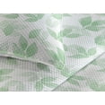 thumbnail image 3 of Ambesonne Aquarelle Leaves Quilted Bedspread Set 3 Pcs, Art Modern Leafy, Twin, Fern Green White, 3 of 4