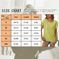 thumbnail image 5 of SWQZVT Womens Tops Short Sleeve Summer Casual Basic Crew Neck T Shirts for Women Loose Casual Tees for Ladies Round Neck Women Top Green L, 5 of 8